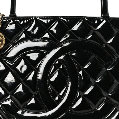 Chanel Patent Medallion Tote Black 8 of 10