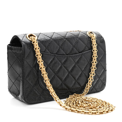 Chanel Aged Calfskin Quilted 2.55 Reissue Mini Flap Black 3 of 11