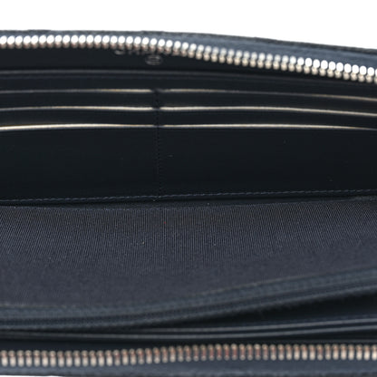 Chanel Caviar Quilted Large Gusset Zip Around Wallet Navy 7 of 13