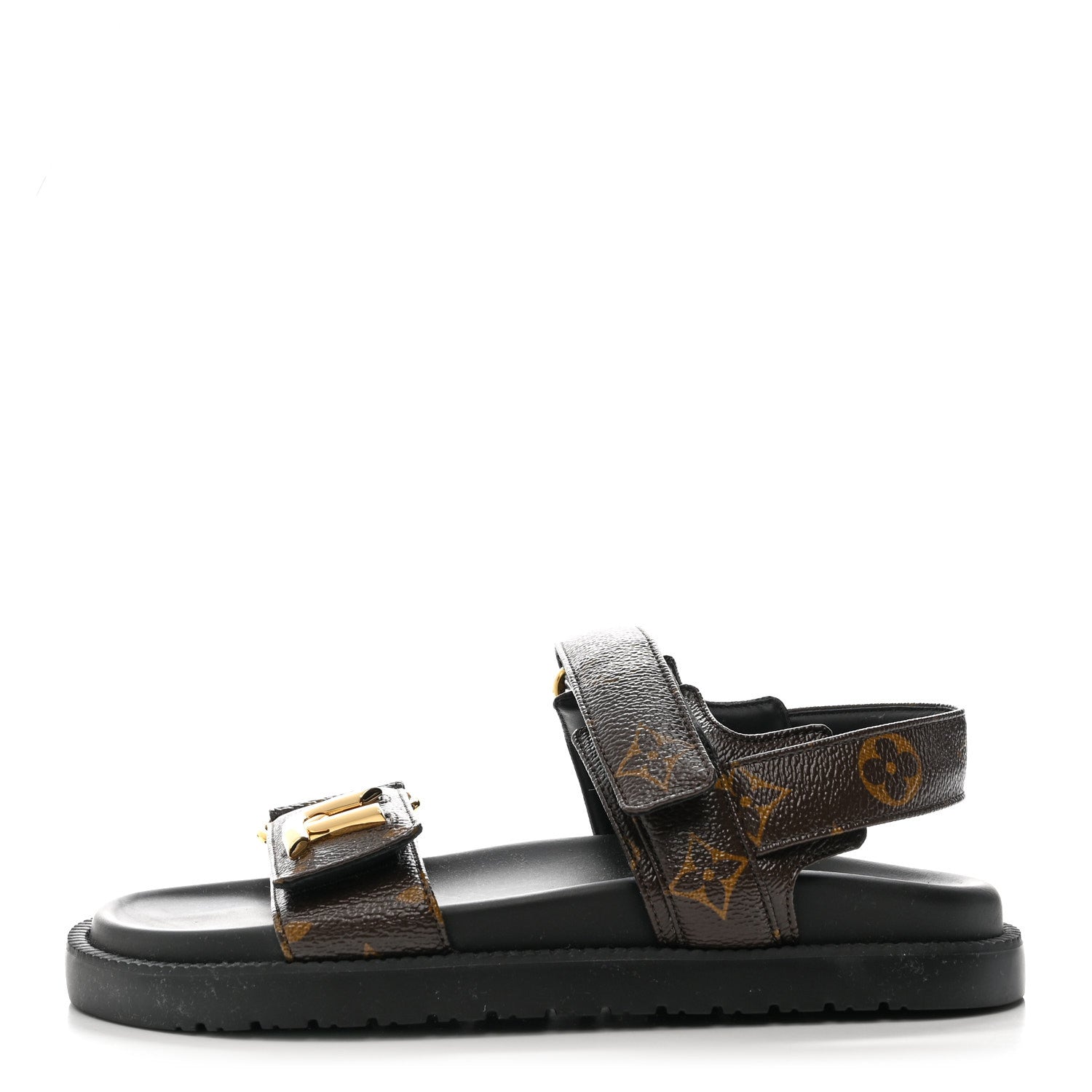 Louis Vuitton Monogram LV Sunset Comfort Flat Sandals 36 Cacao