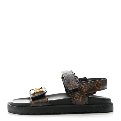 Louis Vuitton Monogram LV Sunset Comfort Flat Sandals 36 Cacao Brown 1 of 11