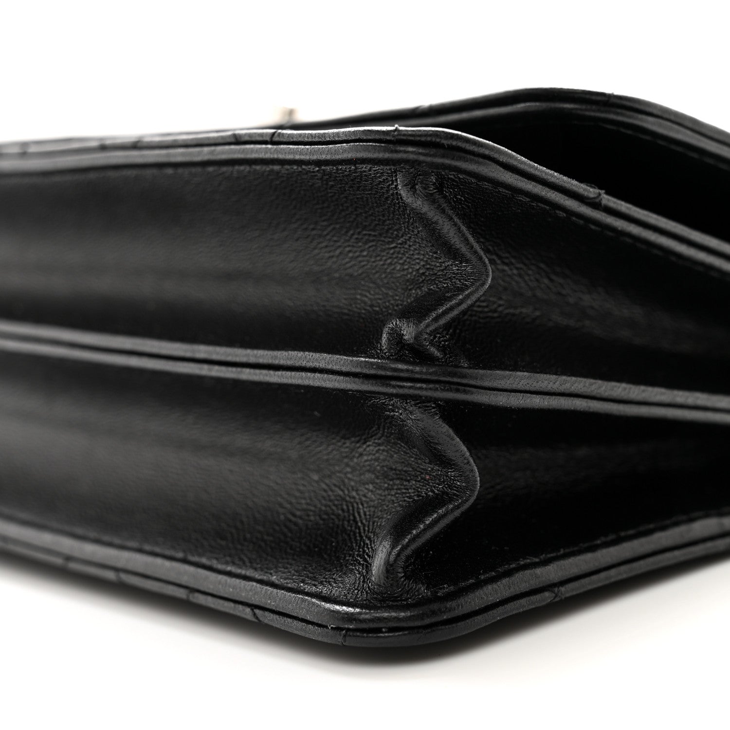 Chanel Lambskin Quilted Metal Top Handle Crossbody Flap Black 11 of 12