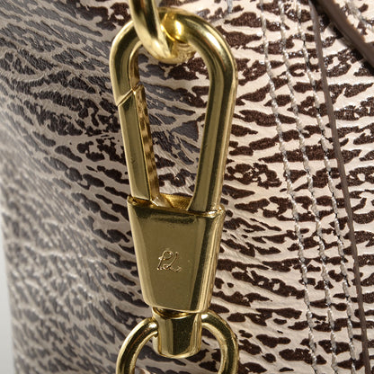 3.1 Phillip Lim 3.1 Shark Embossed Leather Medium Pashli Satchel Antique White Military 8 of 10