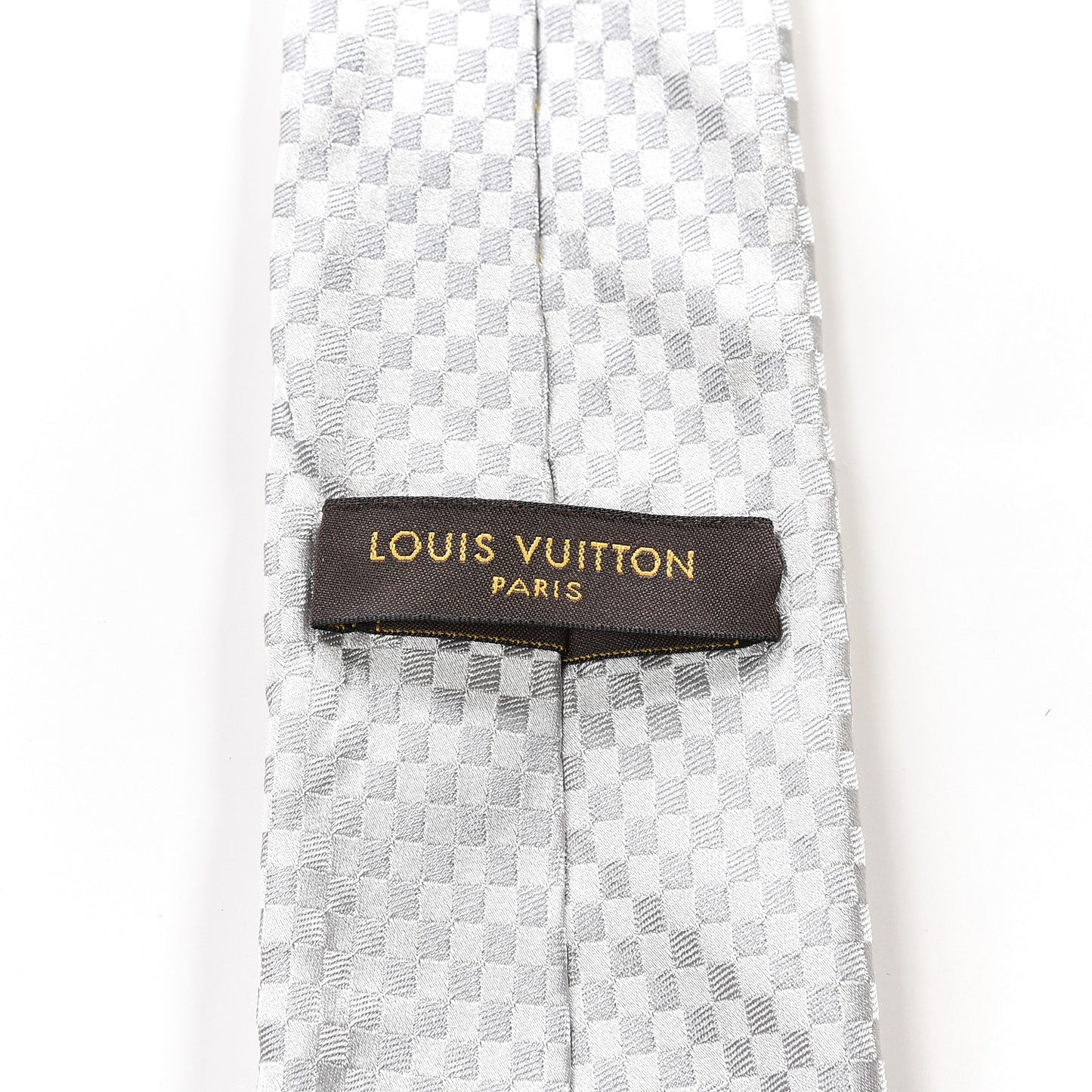 Silk Damier Classic Neck Tie Grey