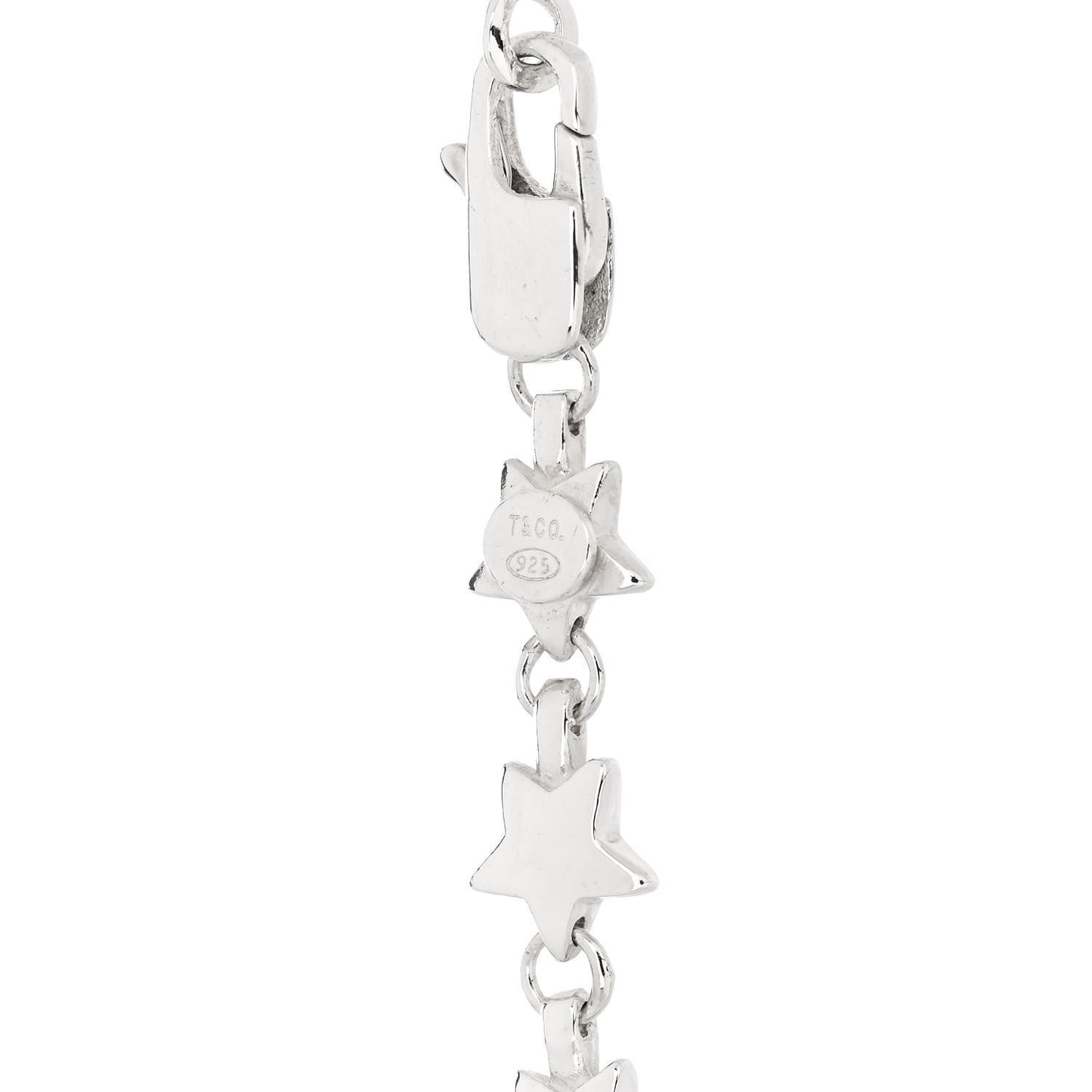 Sterling Silver Chain of Stars Bracelet