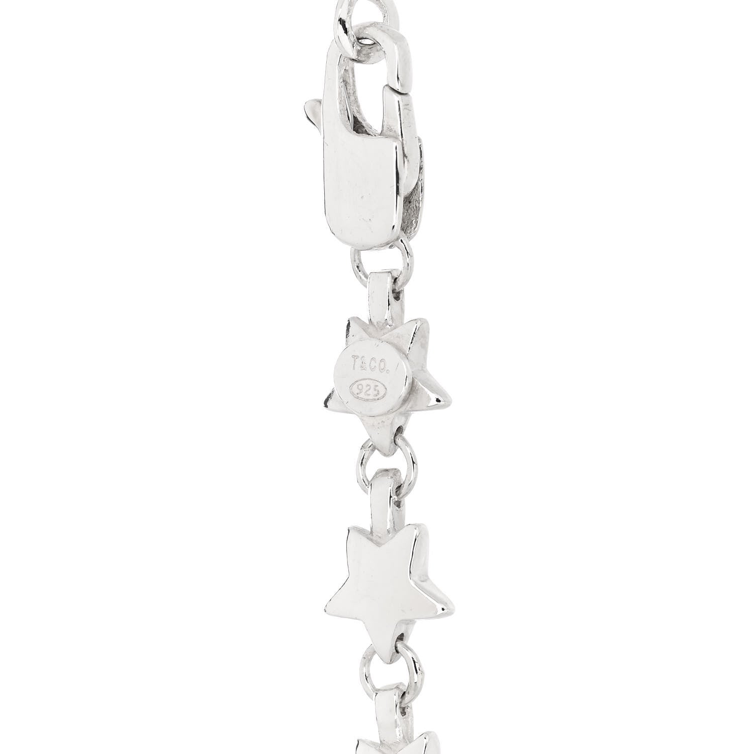 Tiffany Sterling Silver Chain of Stars Bracelet 3 of 4