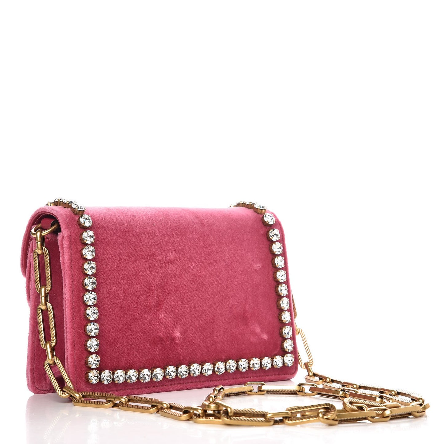 Velvet Crystal Mini Bee Broadway Shoulder Bag Light Raspberry Rose