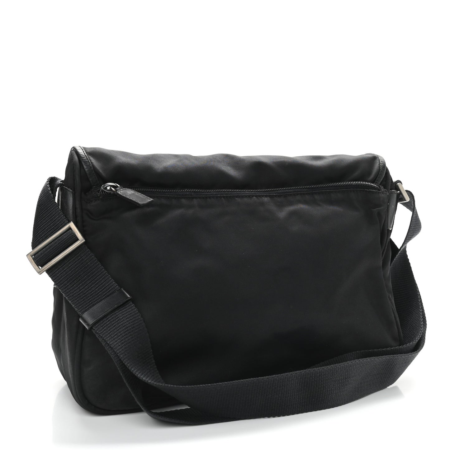 Nylon Vela Messenger Bag Black