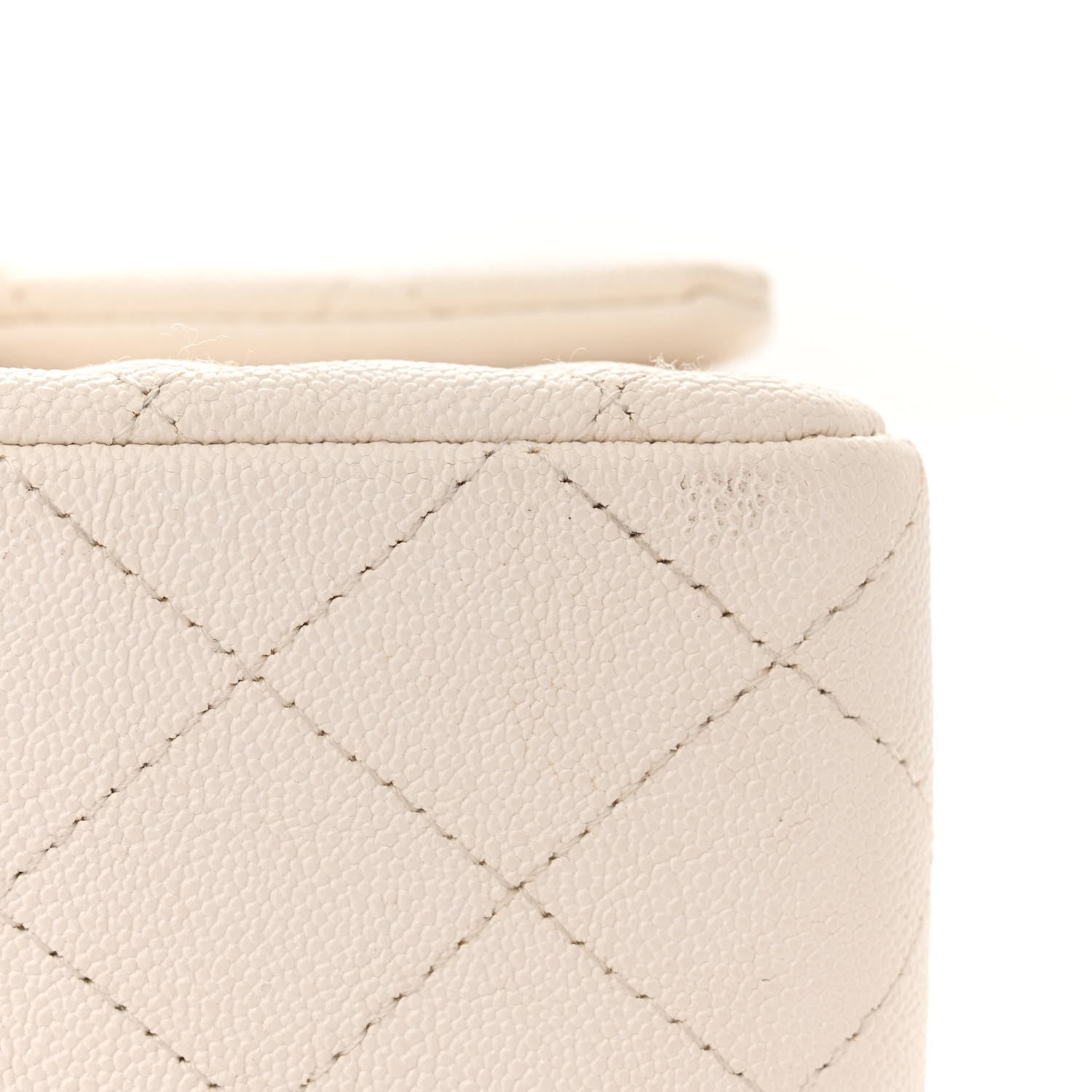 Chanel Caviar Quilted Mini Top Handle Rectangular Flap White 14 of 14