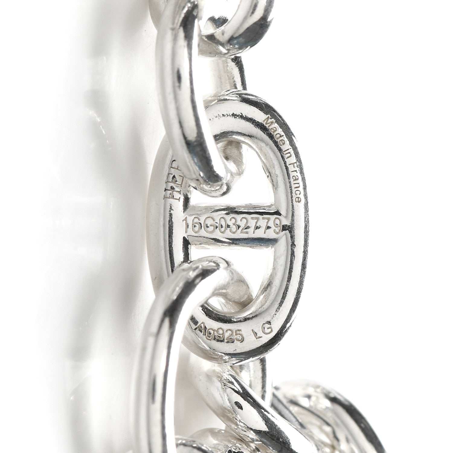 Hermes Sterling Silver Chaine d'Ancre Etcaetera Necklace 4 of 5