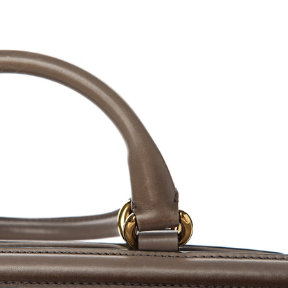 Gucci Calfskin Duilio Brogue Top Handle Bag Grey 11 of 17