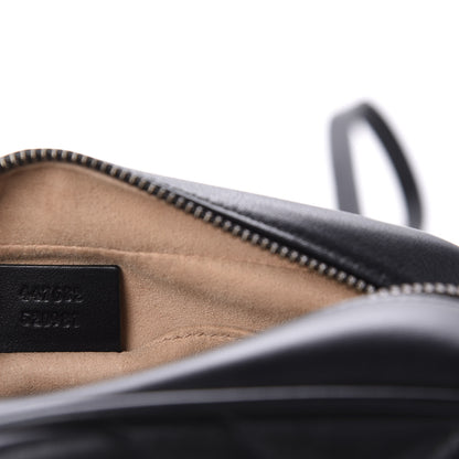 Gucci Calfskin Matelasse Small GG Marmont Chain Shoulder Bag Black 9 of 10