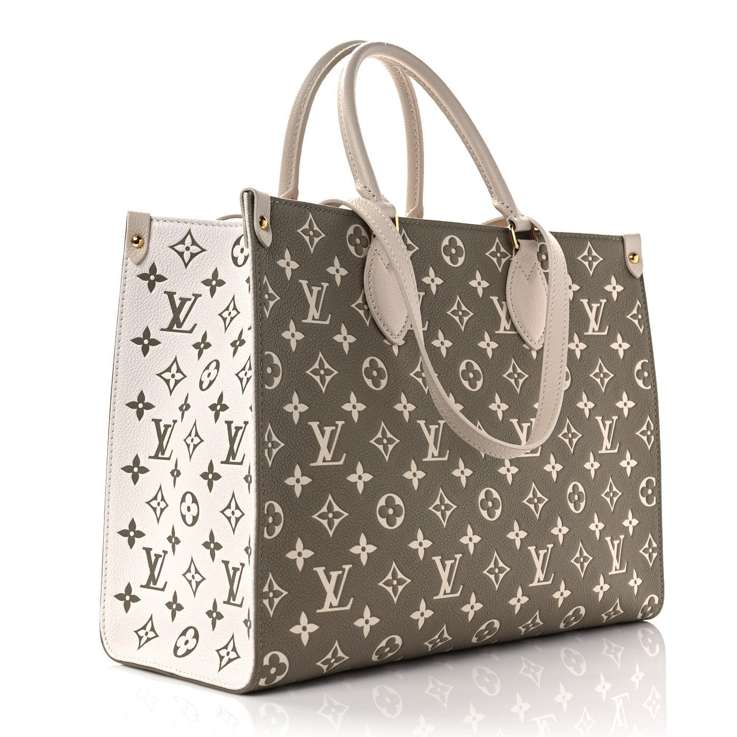 Empreinte Monogram Spring In The City Onthego MM Kaki Beige Cream
