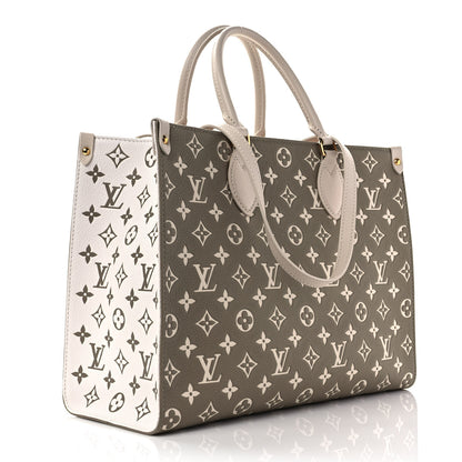Louis Vuitton Empreinte Monogram Spring In The City Onthego MM Kaki Beige Cream 3 of 9