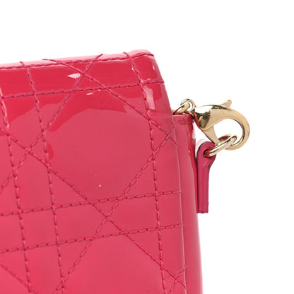 Christian Dior Patent Cannage New Lock Pouch Fuchsia 15 of 16