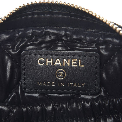 Chanel Caviar Quilted Small Curvy Pouch Cosmetic Case Black 6 of 16