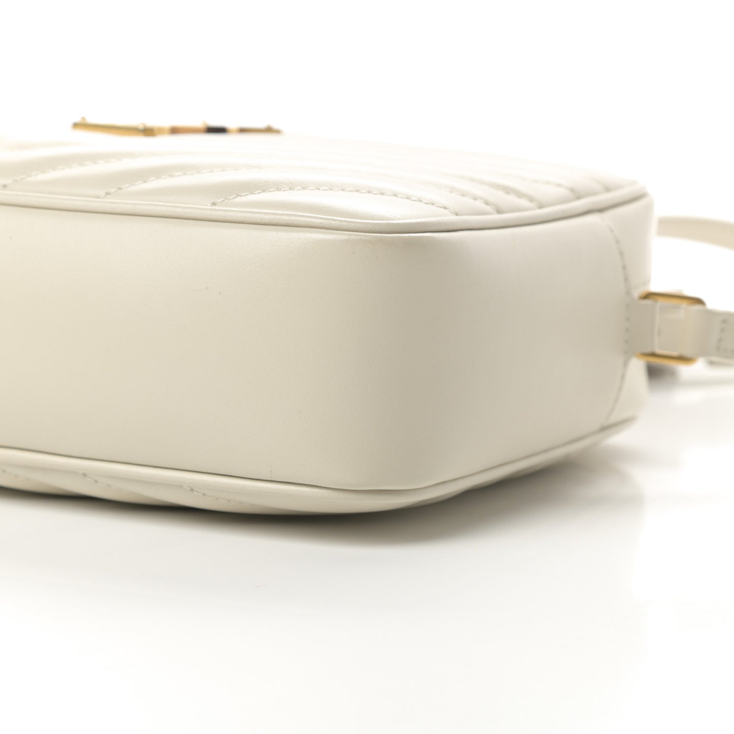 Calfskin Matelasse Monogram Lou Camera Bag Crema Soft