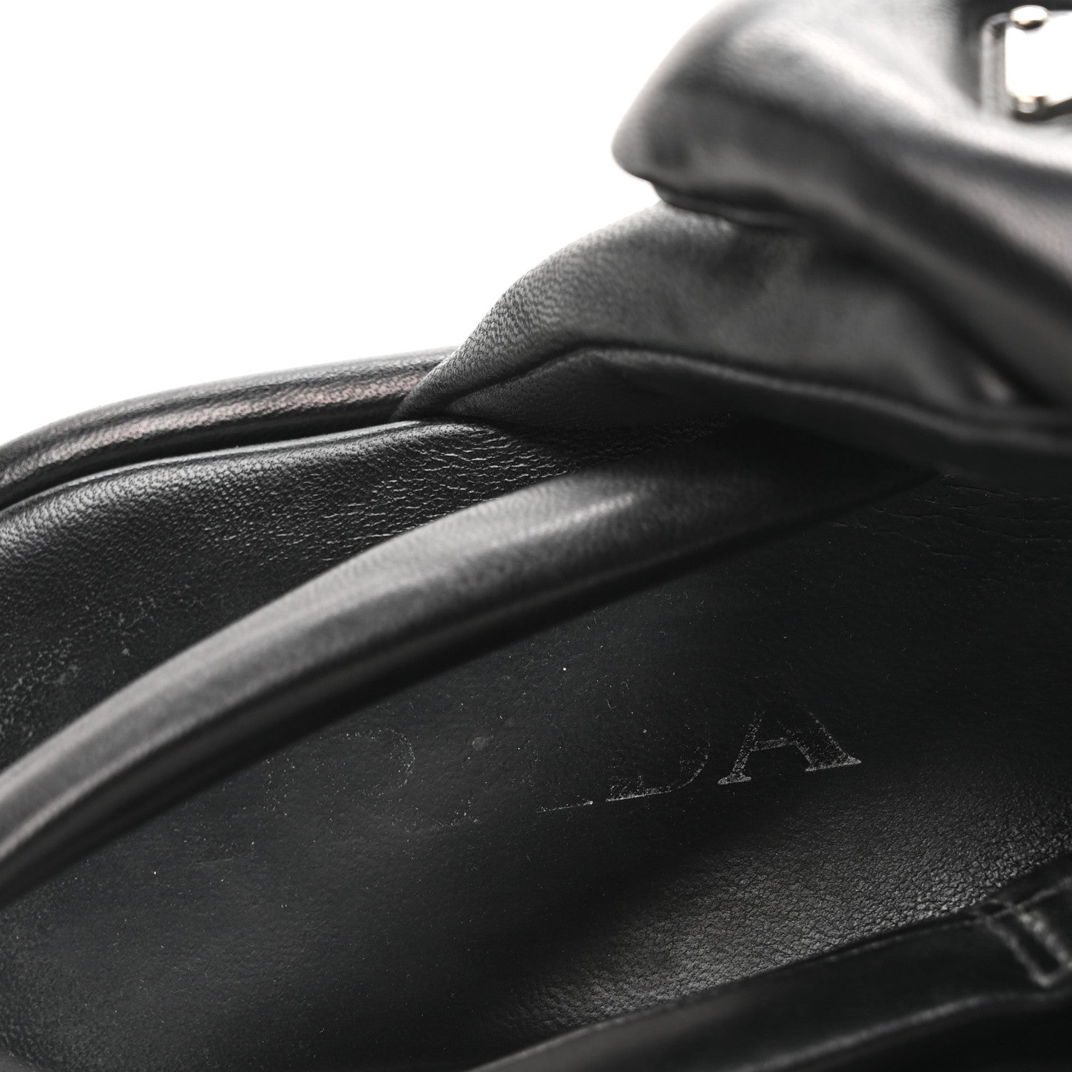 Prada Nappa Padded Platform Slingback Sandals 39.5 Black 8 of 8