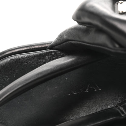 Prada Nappa Padded Platform Slingback Sandals 39.5 Black 8 of 8
