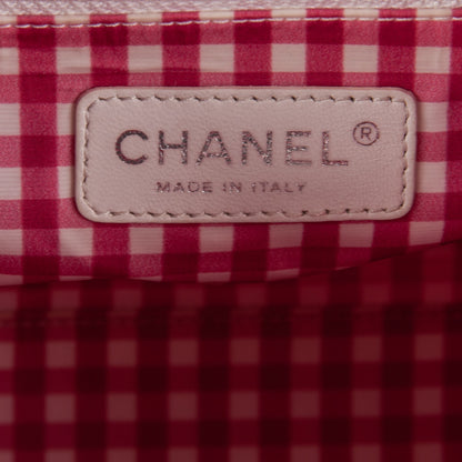 Chanel Vinyl Lipstick Ligne Accordion Tote Pink 6 of 7