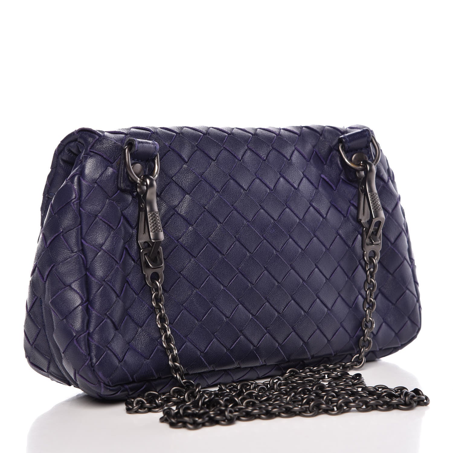 Bottega Veneta Nappa Intrecciato Mini Chain Messenger Atlantic 3 of 10