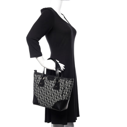 Christian Dior Denim Calfskin Monogram Tote Black 2 of 12