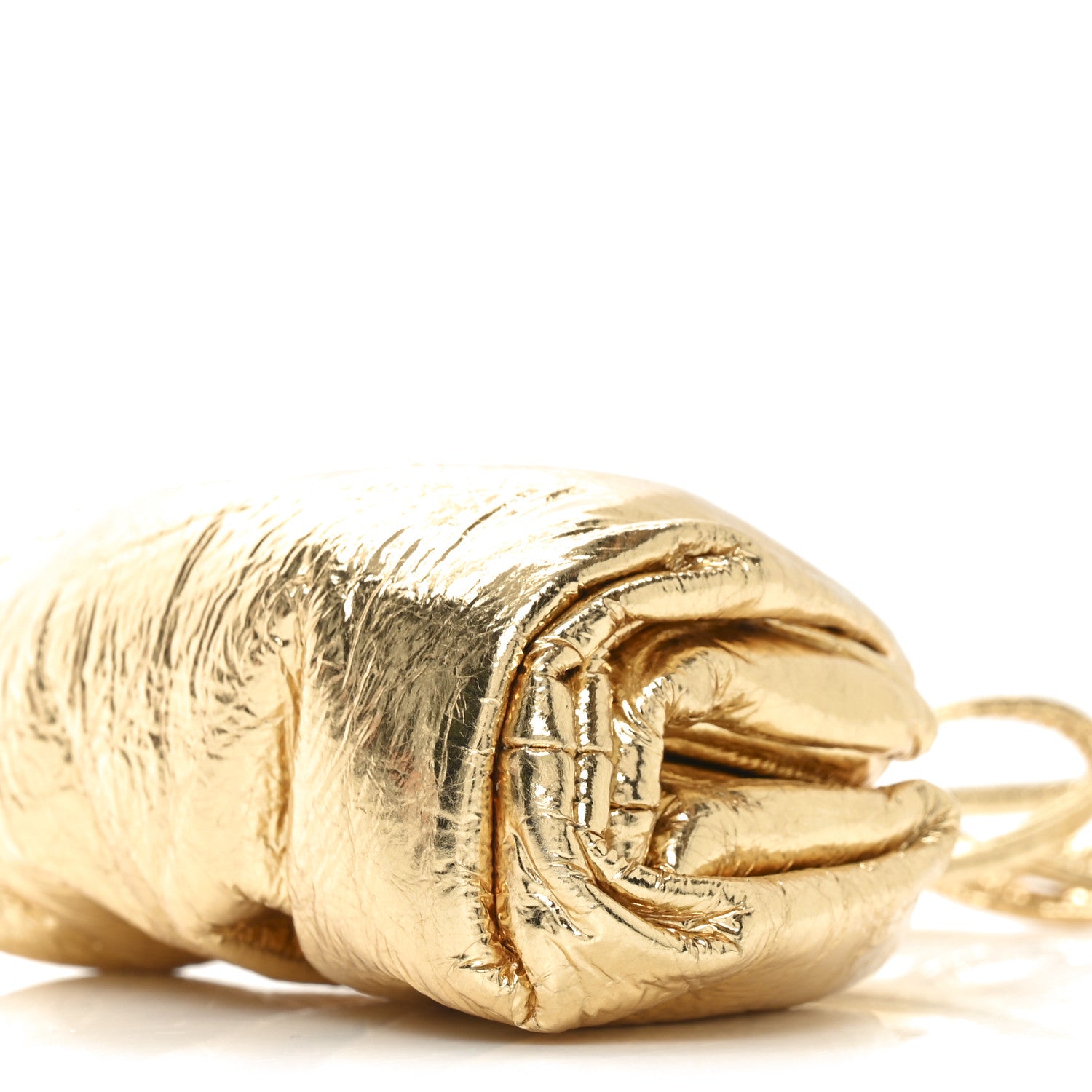 Bottega Veneta Metallic Crinkled Lambskin The Coin Purse Oro 8 of 9