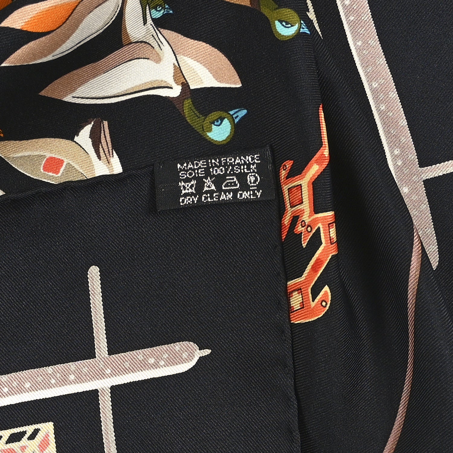 Hermes Silk Libres Comme L'Air Scarf 90 Black 9 of 10