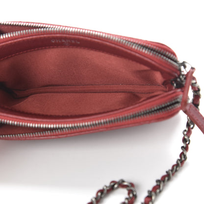 Chanel Caviar Quilted Small Clutch With Chain Red 5 of 11