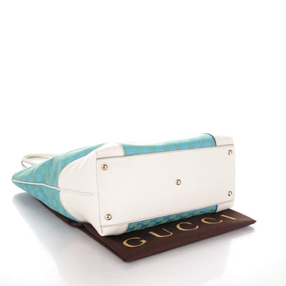 Gucci Monogram Tote Turquoise White 4 of 7