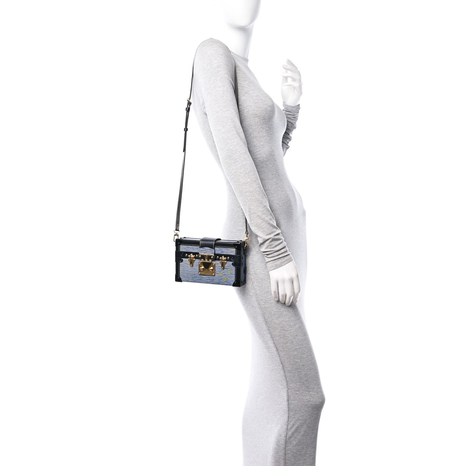 Louis Vuitton Epi Petite Malle Denim Light 2 of 18
