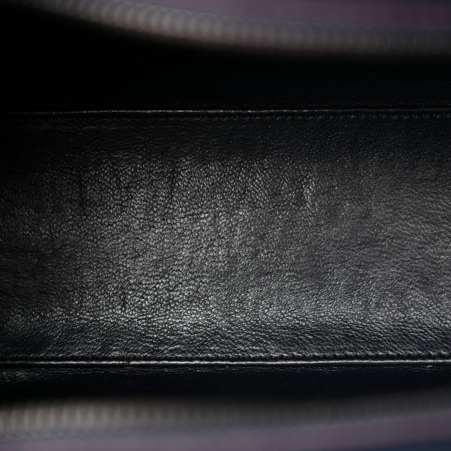 Satin Calfskin Nano Debossed Luggage Navy Blue