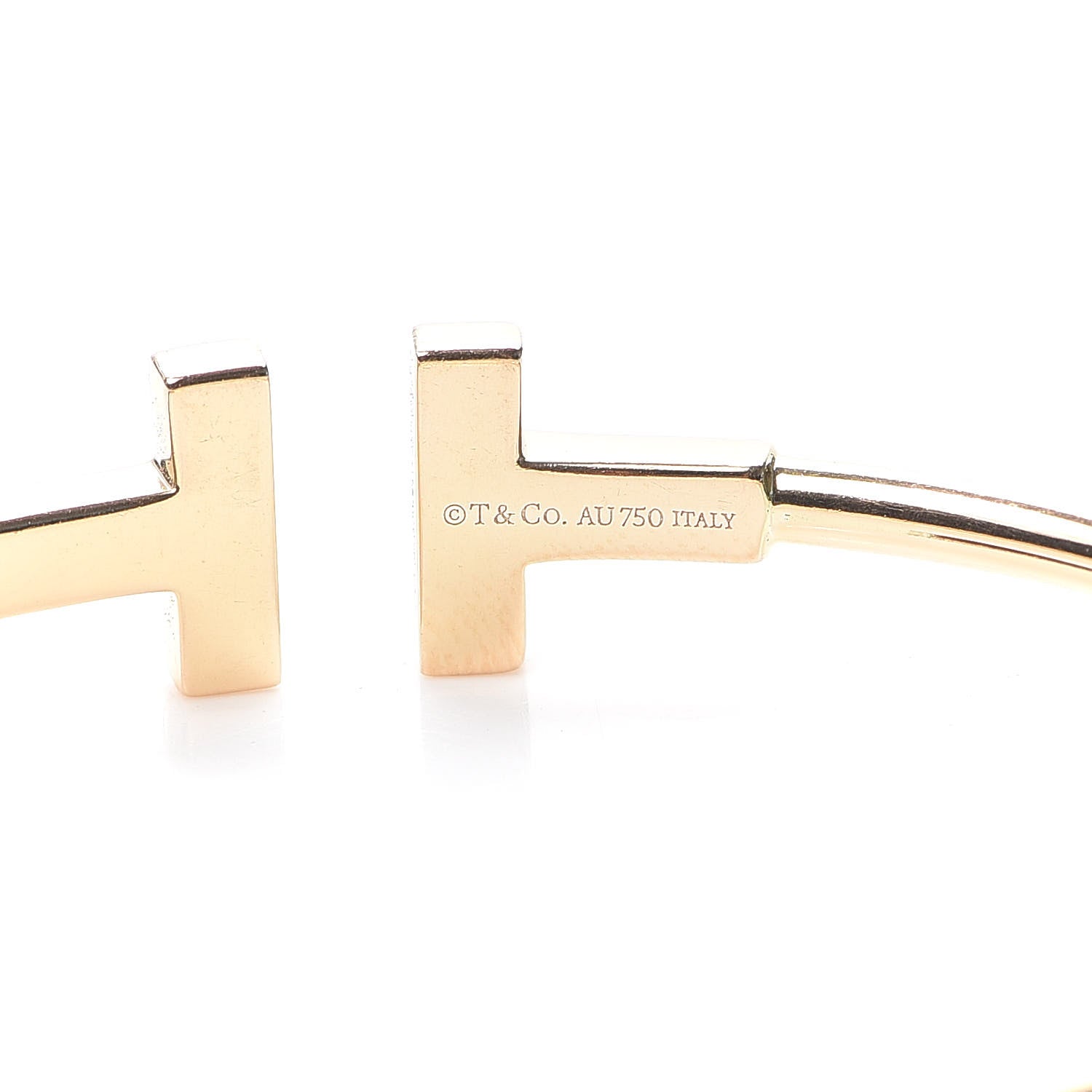 Tiffany 18K Yellow Gold T Wire Bracelet 4 of 5