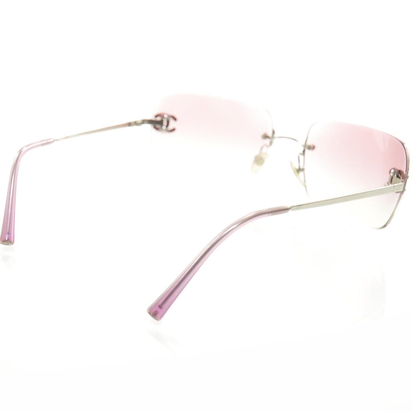 Metal Crystal CC Logo Sunglasses 4017-D Pink