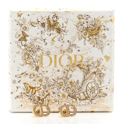 Christian Dior Crystal Petit CD Stud Earrings Gold 5 of 5