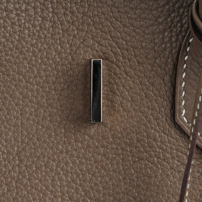 Hermes Taurillon Clemence Birkin 35 Etoupe 15 of 20