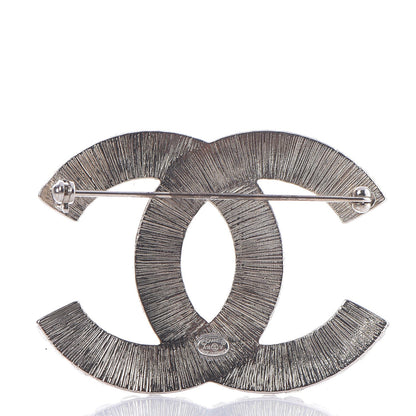 Chanel Baguette Crystal CC Brooch Silver 3 of 5