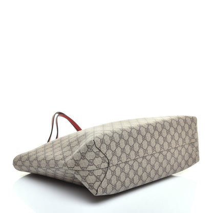 Gucci GG Supreme Medium Reversible Tote Beige Red 7 of 16