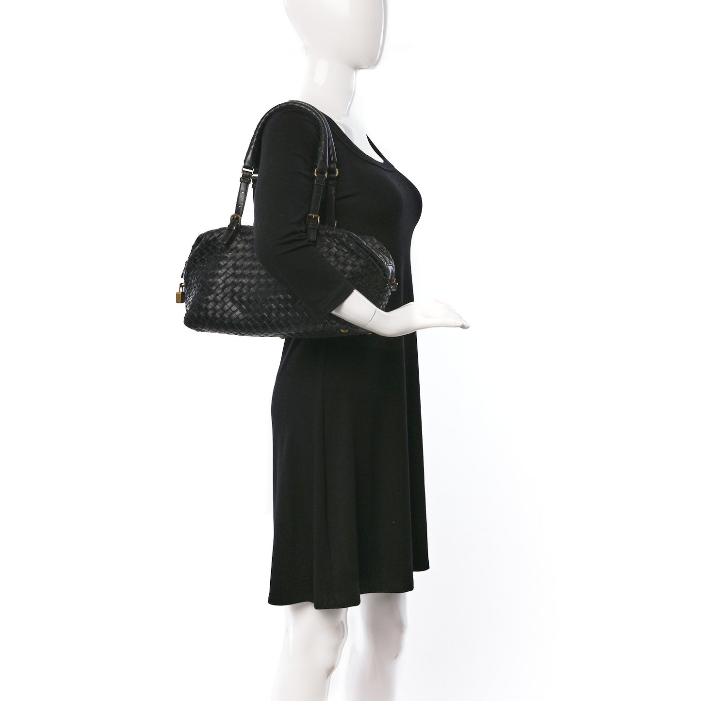 Nappa Intrecciato Montaigne Bag Black