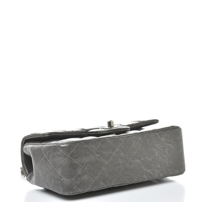 Chanel Metallic Caviar Quilted Mini Rectangular Flap Dark Silver 6 of 16