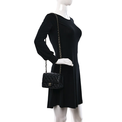 Chanel Lambskin Quilted Mini Square Flap Black 2 of 13