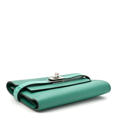 Hermes Epsom Shiny Alligator Kelly Medium Wallet Vert Jade 4 of 10