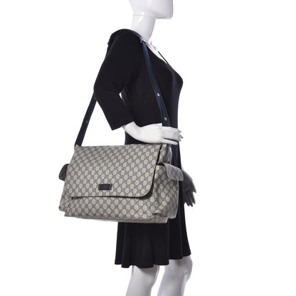 Gucci GG Plus Monogram Messenger Diaper Bag Navy 2 of 12