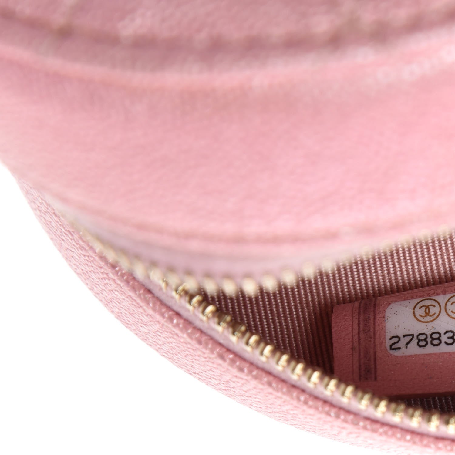 Chanel Iridescent Caviar Quilted Round Clutch With Chain Pink 9 of 10