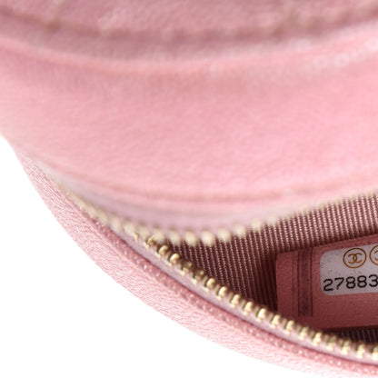 Chanel Iridescent Caviar Quilted Round Clutch With Chain Pink 9 of 10
