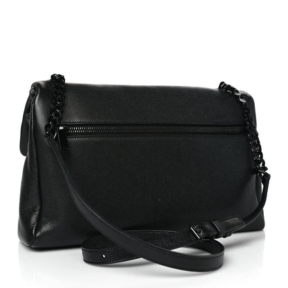 Saint Laurent Grain De Poudre Medium West Hollywood Monogram Fold-Over Black 3 of 8