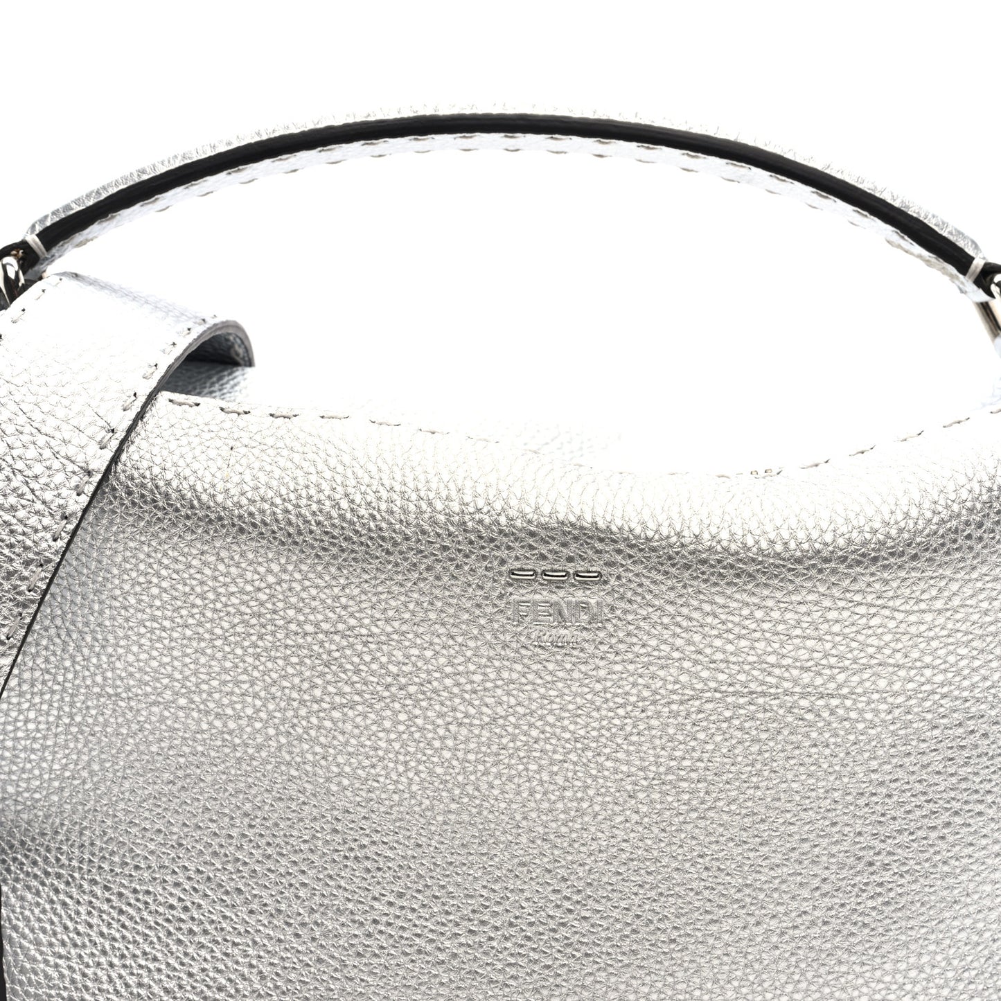 Cuoio Romano Lux Selleria Lei Boston Tote Argento