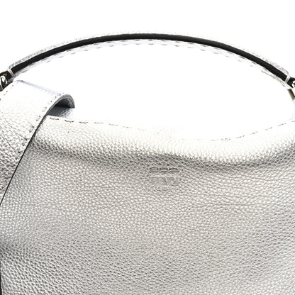 Fendi Cuoio Romano Lux Selleria Lei Boston Tote Argento 7 of 9