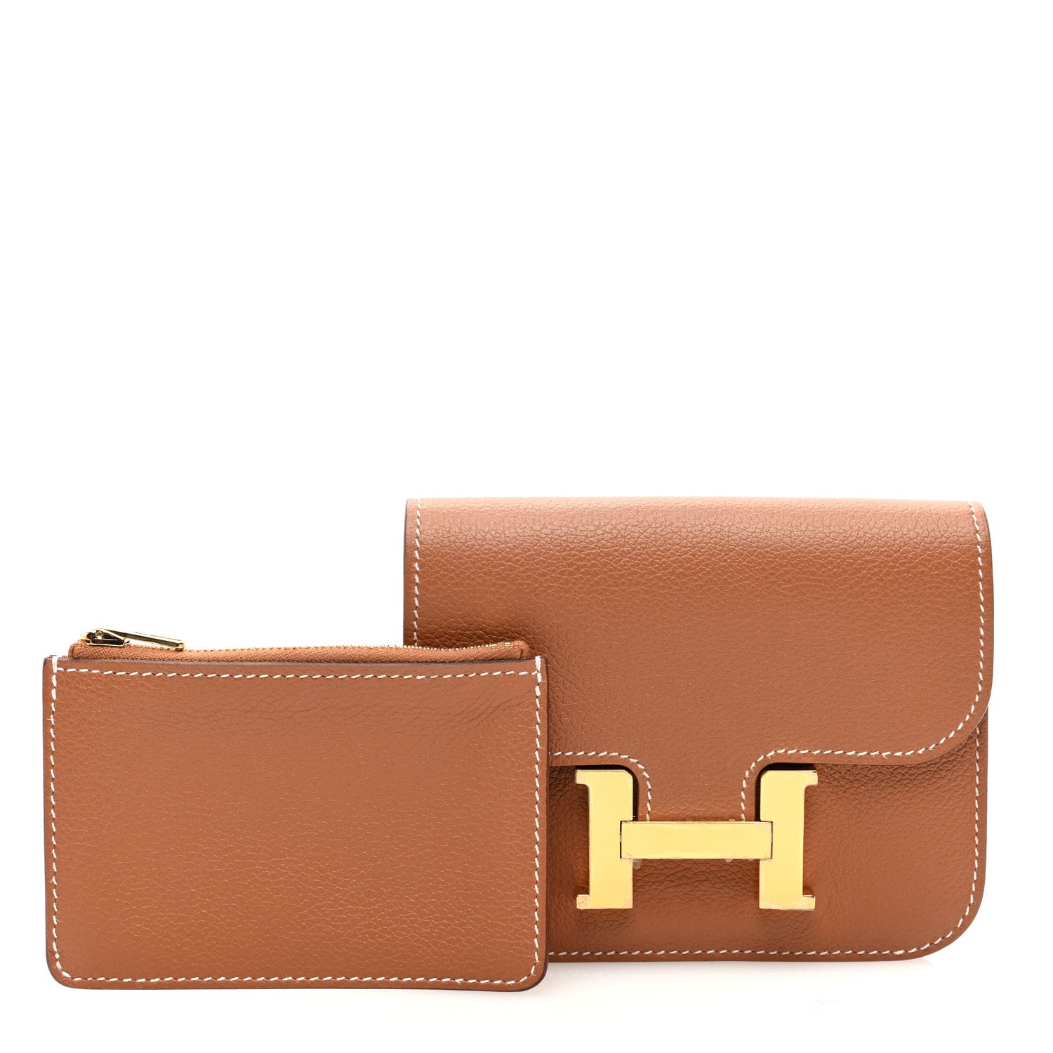 Hermes Evercolor Constance Slim Wallet Gold 3 of 9