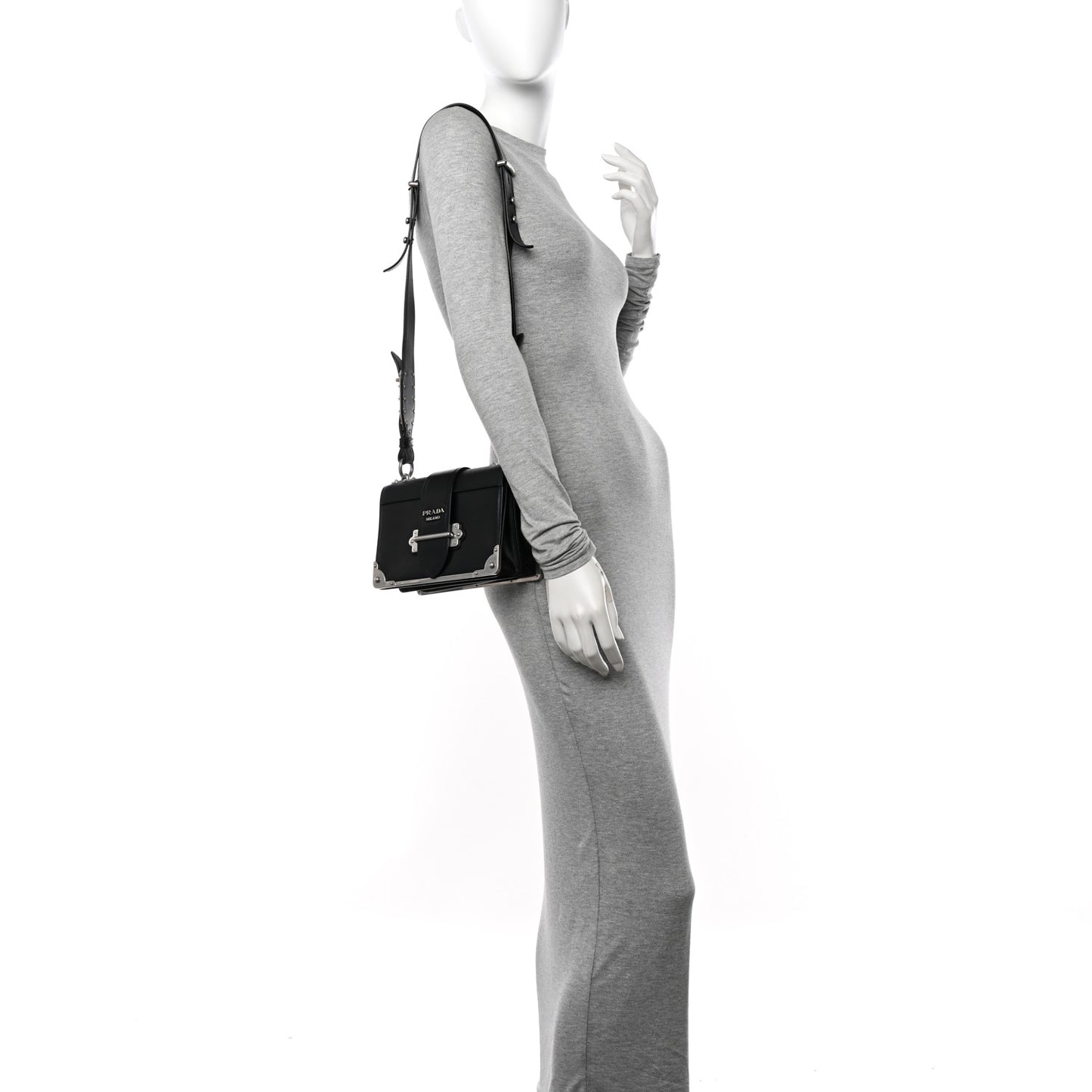 City Calf Saffiano Cahier Bag Black